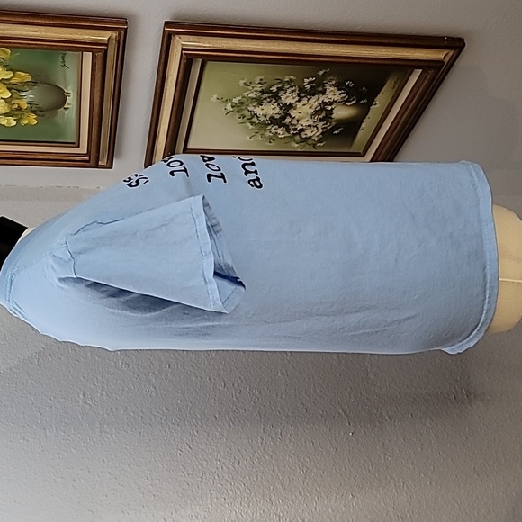 Tom Petty song lyrics tee shirt Fruit of the Loom vintage size M sky blue - Picture 7 of 12